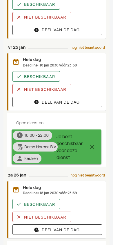 Open diensten