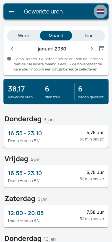 Gewerkte uren