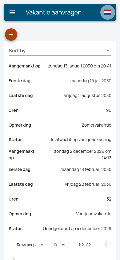 Vakantieaanvragen